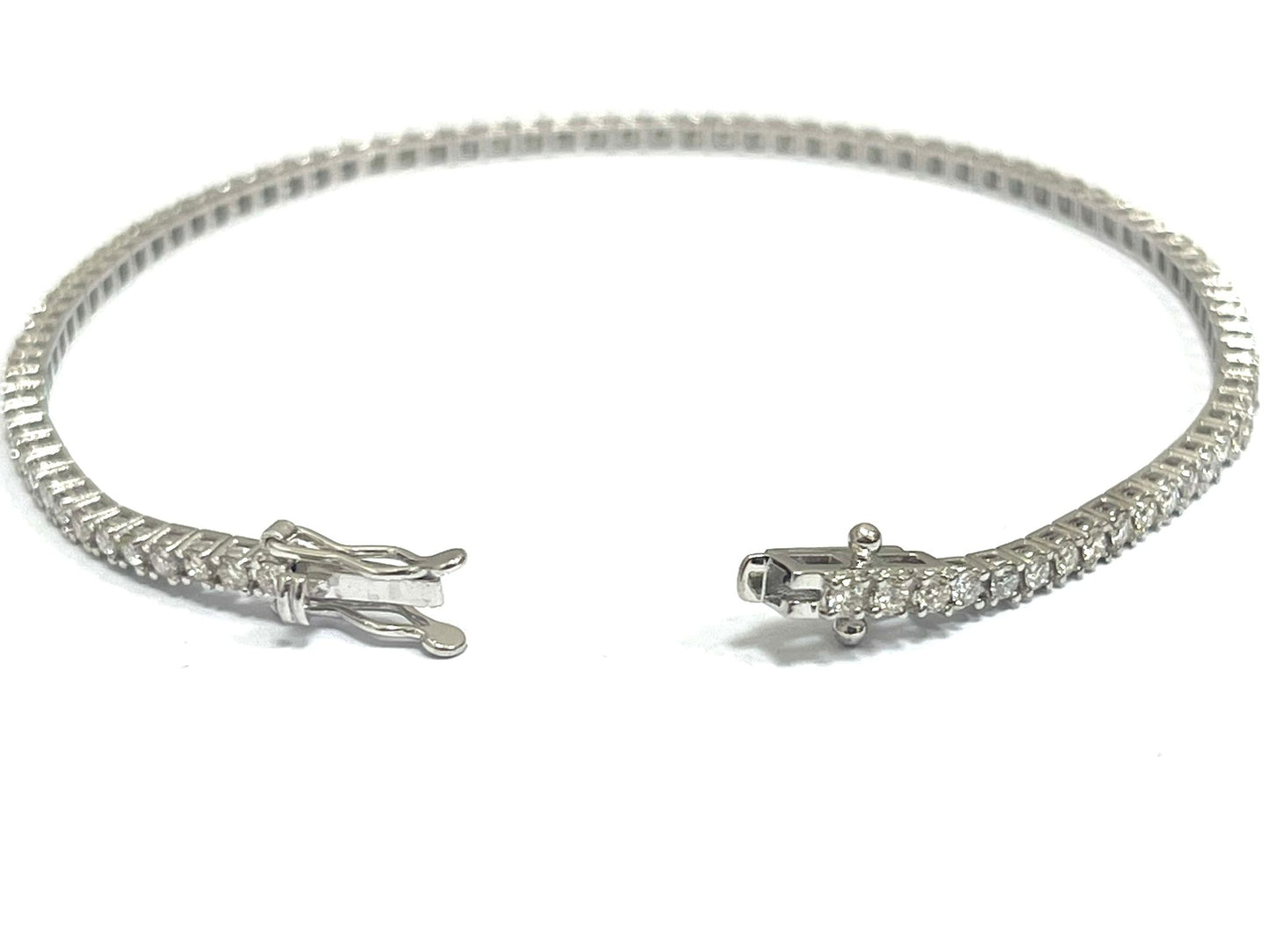 Bracciale tennis Astralia con Diamanti 2,14 ct in Oro Bianco 18 kt