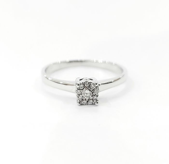 Anello Magic in Oro Bianco con Diamanti ct 0,20 18 kt (750)