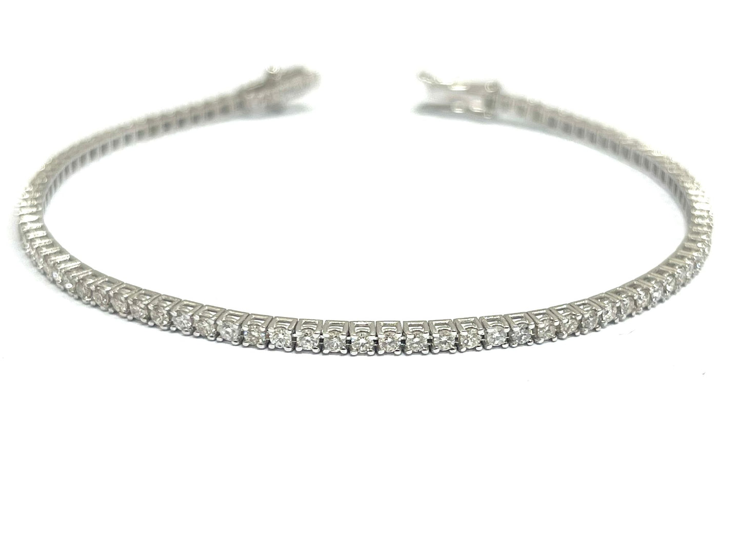 Bracciale tennis Astralia con Diamanti 2,14 ct in Oro Bianco 18 kt