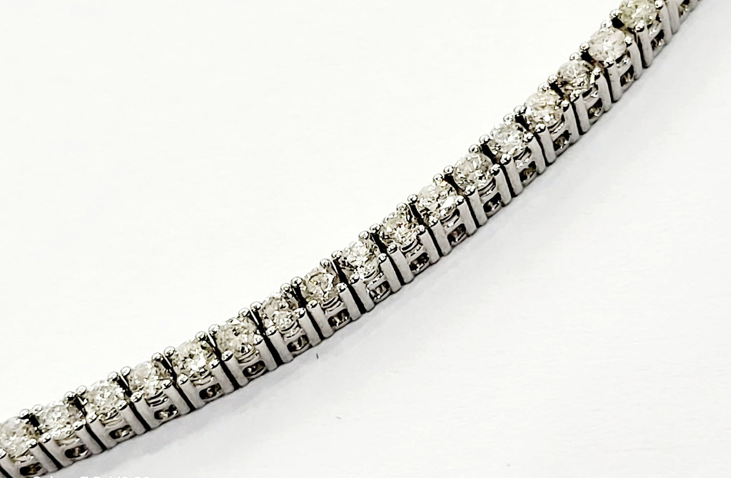 Collana tennis Diamanti 4,34 ct Astralia in Oro Bianco 18 kt -750