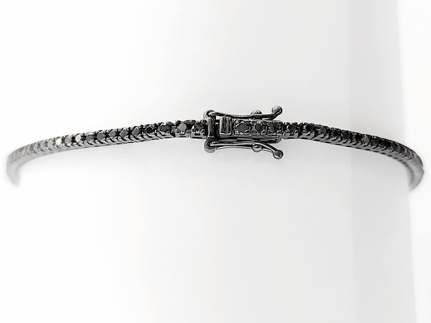 Bracciale Tennis in Oro Brunito con e Diamanti Black 2,18 ct 18 kt (750)