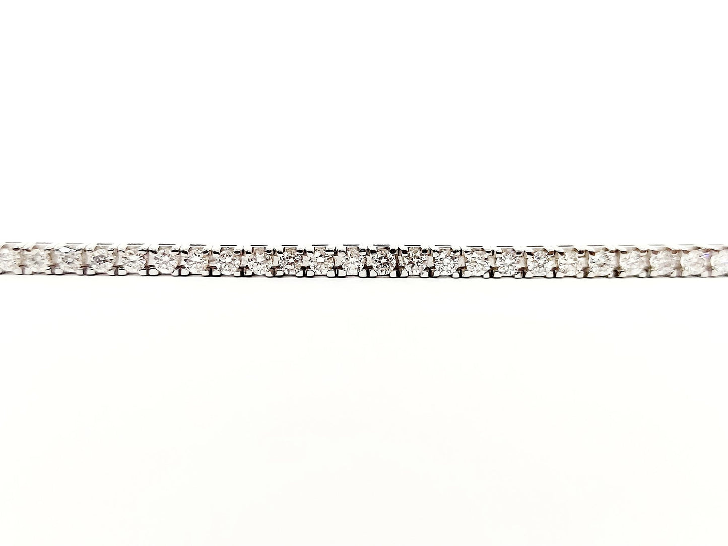 Bracciale Tennis Astralia in Oro Bianco con Diamanti 2,10 ct Certificazione Gemmologico GEM-TECH 18 kt (750)