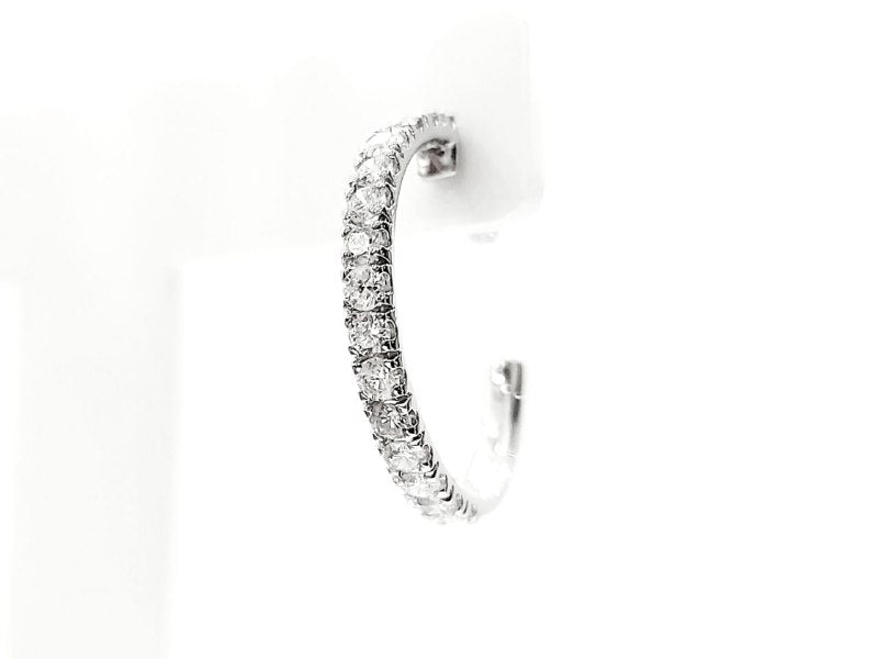 Orecchini a semicerchio in Oro Bianco Crieri Poesia con Diamanti 1,10 ct 18 kt (750)
