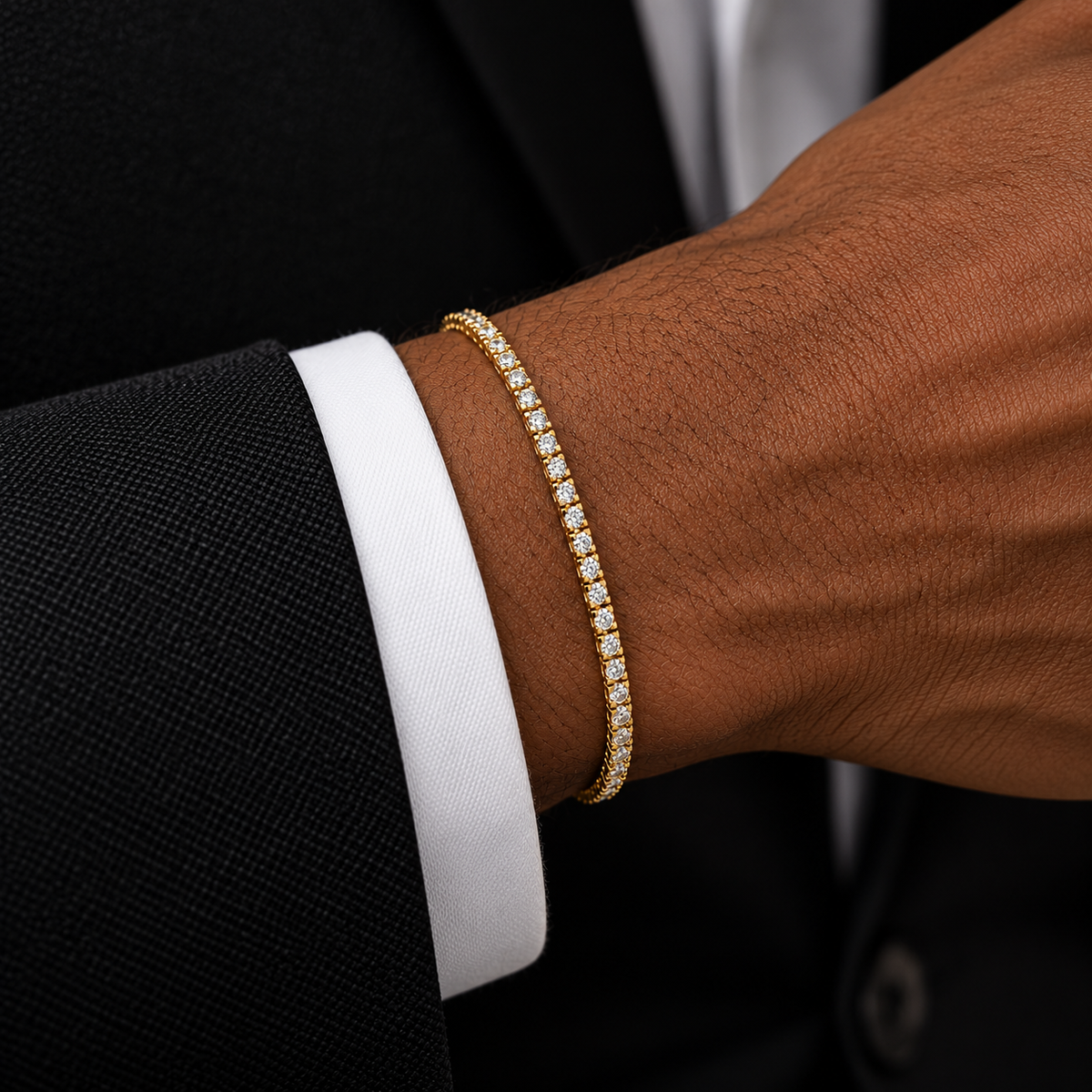 Bracciale tennis con diamanti ct 1,10 in oro giallo 18kt (750)