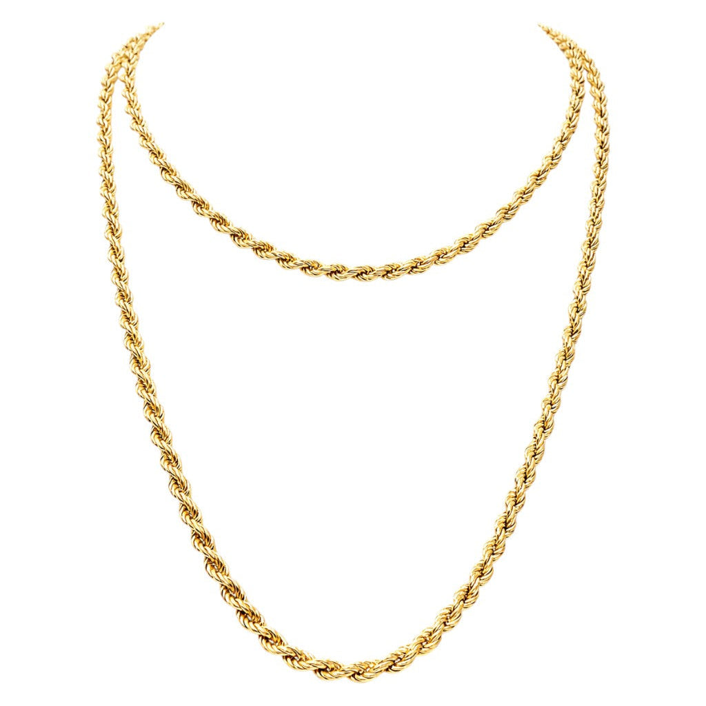 Catena a scatola da 0,7 mm in oro giallo 14K con chiusura a Catena a scatola da 0,7 mm in oro giallo 14K con chiusura a