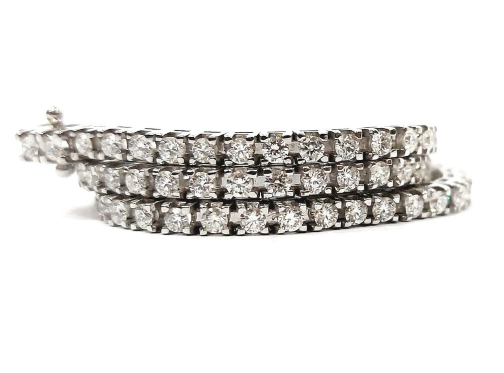 Bracciale Tennis Astralia in Oro Bianco con Diamanti 2,10 ct Certificazione Gemmologico GEM-TECH 18 kt (750)
