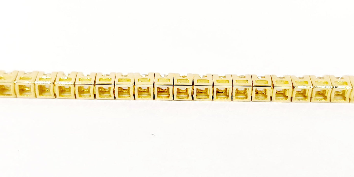 Bracciale Tennis in Oro Giallo con Diamanti 2,44 ct