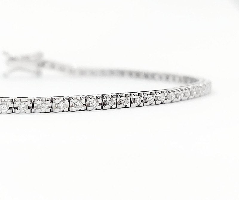 Bracciale Tennis in Oro Bianco con Diamanti 1,42 ct 18 kt (750)