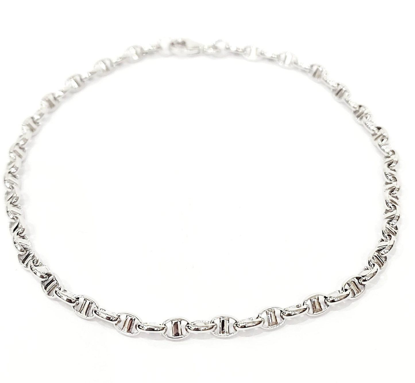 Bracciale Uomo Oro bianco 18 kt-750 modello Traversino