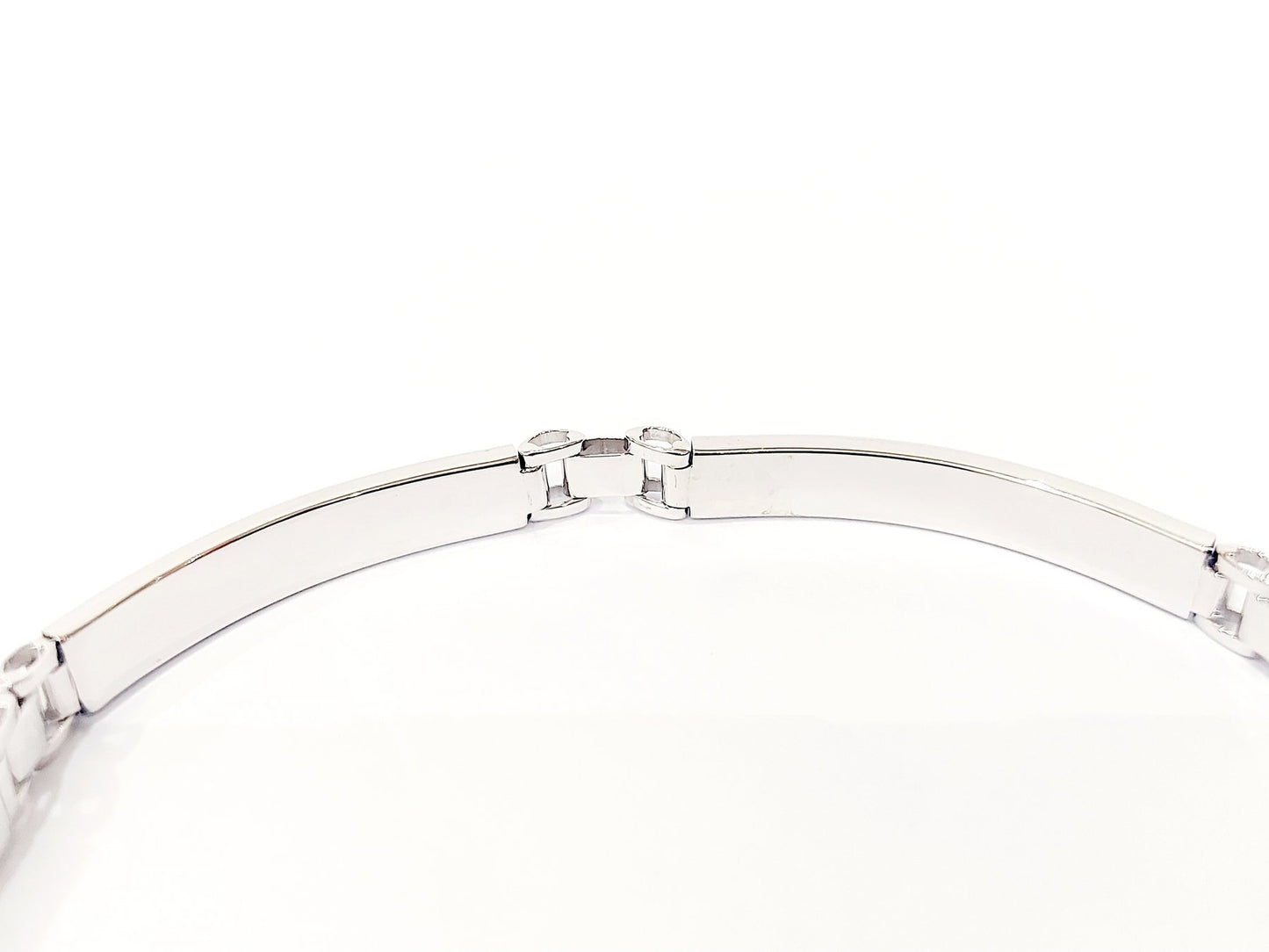 Bracciale Oro bianco 18 kt (750) piastre rettangolari lavorate - Oreficeria
