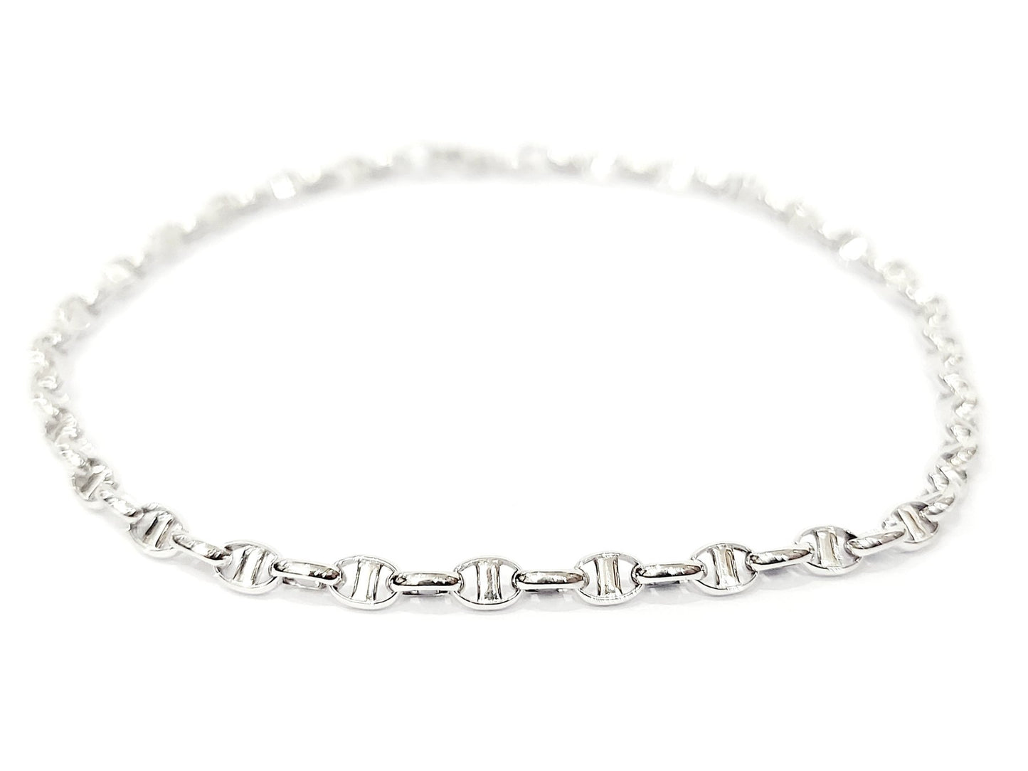 Bracciale Uomo Oro bianco 18 kt-750 modello Traversino