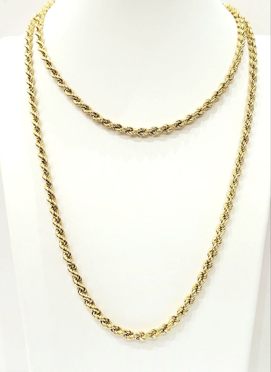 Collana lunga fune nodo Oro Giallo 18 Kt (750) - Oreficeria