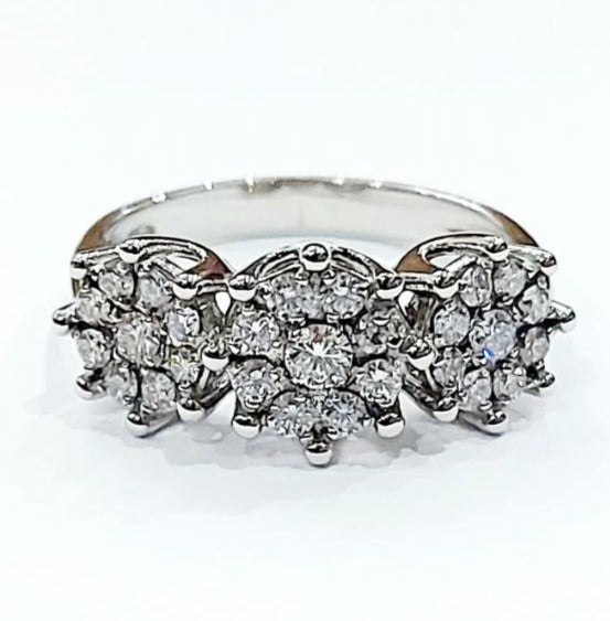 Anello Trilogy Magic con Diamanti 1,32 ct in Oro Bianco 18 kt (750)