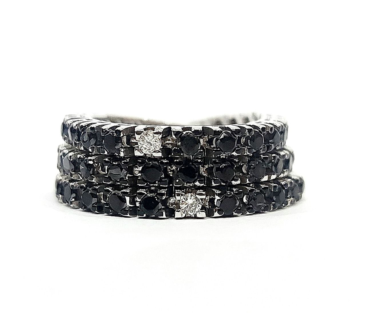 Bracciale Tennis Astralia in Oro Bianco con Diamanti neri 3,35 ct e Diamanti bianchi 0,16 ct 18 kt (750)