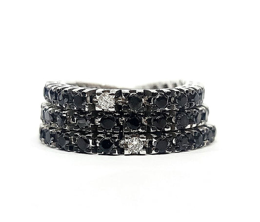 Bracciale Tennis Astralia in Oro Bianco con Diamanti neri 3,35 ct e Diamanti bianchi 0,16 ct 18 kt (750)