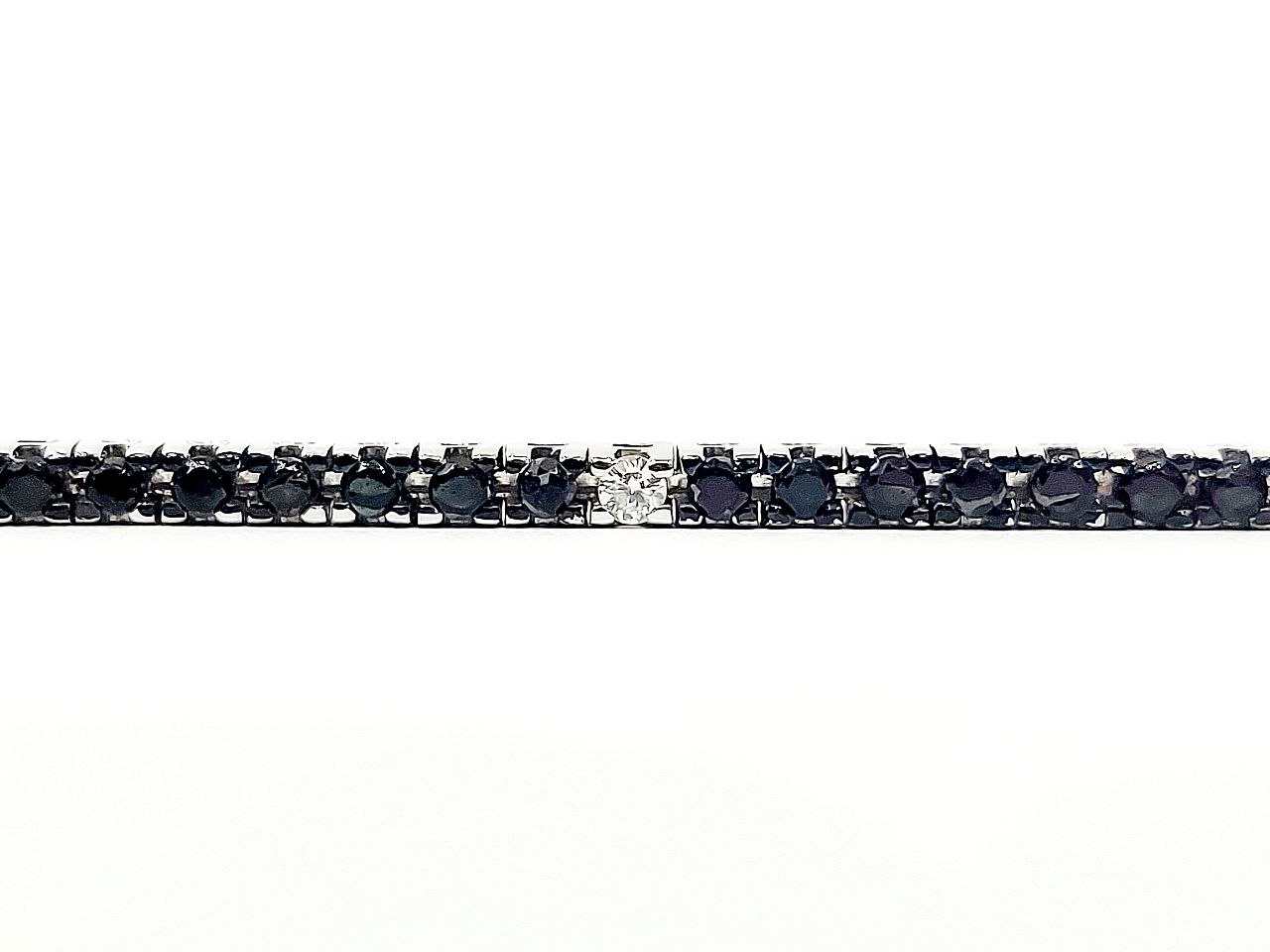 Bracciale Tennis Astralia in Oro Bianco con Diamanti neri 3,35 ct e Diamanti bianchi 0,16 ct 18 kt (750)