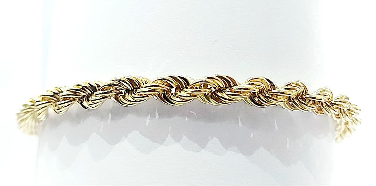 Bracciale funetta in Oro Giallo 18 kt (750) - Oreficeria