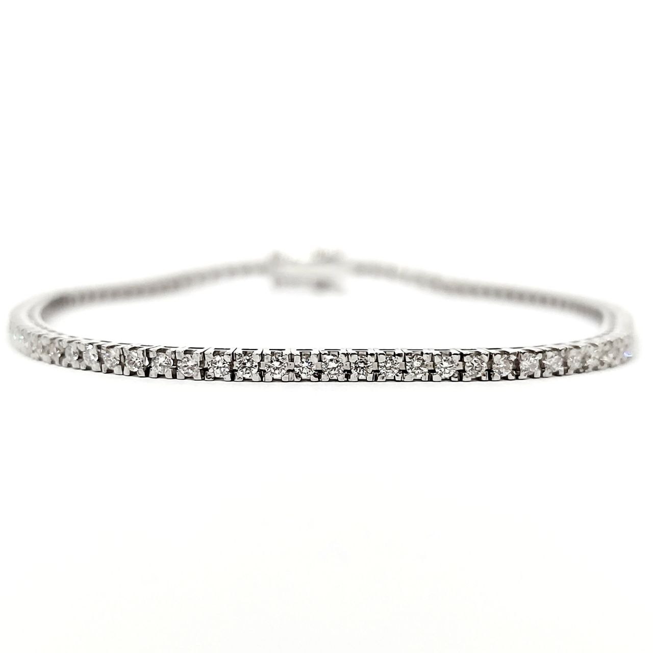 Bracciale Tennis Astralia in Oro Bianco con Diamanti 2,56 ct 18 kt (750)