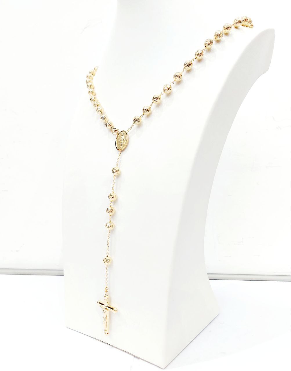 Collana Rosario con sfere sfaccettate in oro 18kt - Oreficeria