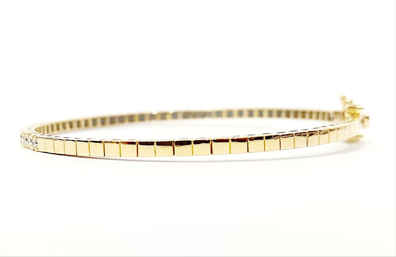 Bracciale rigido Astralia con Diamanti 0,80 ct in Oro Giallo 18 kt (750)