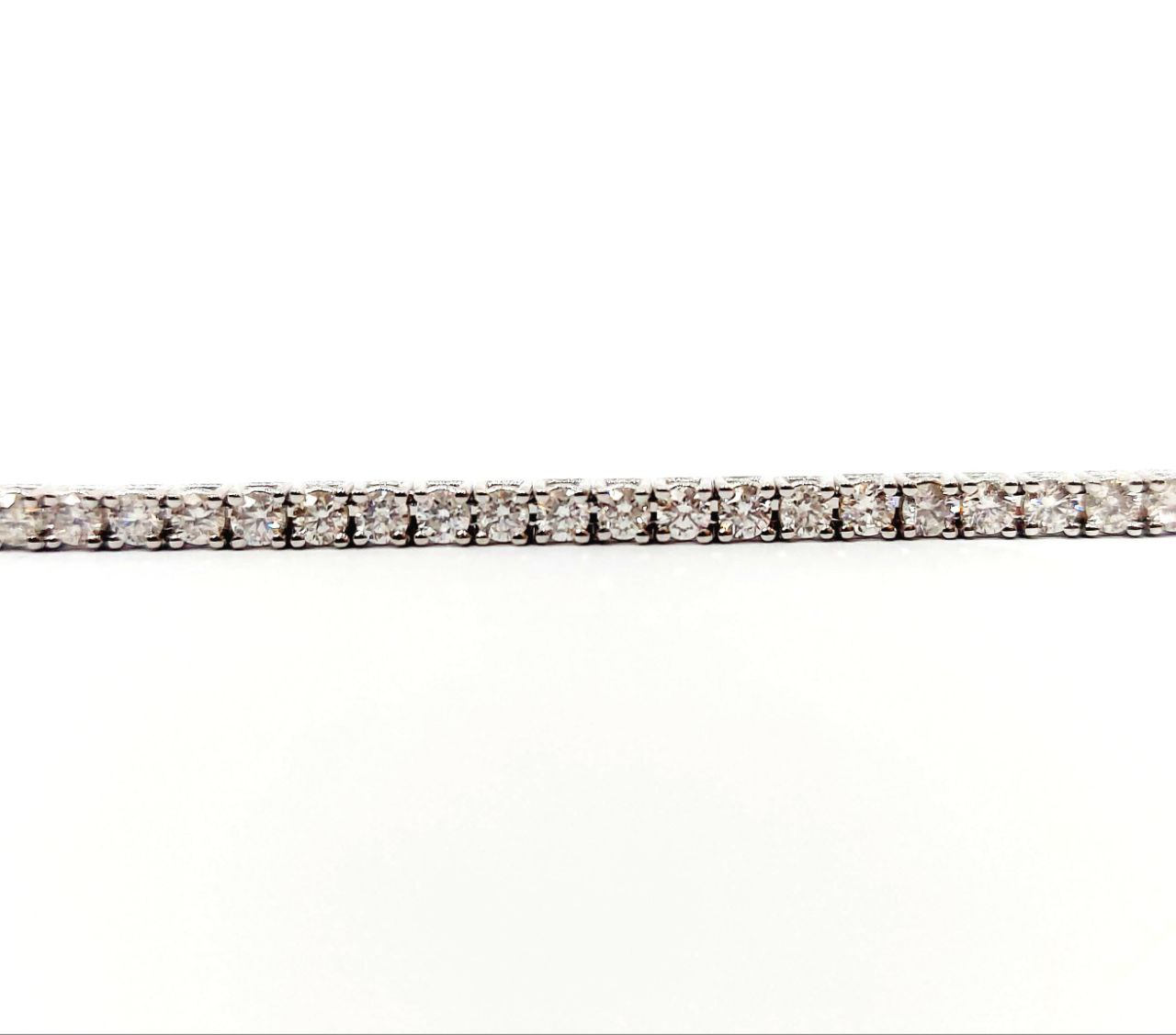 Bracciale Tennis "Astralia" a filo in Oro Bianco con Diamanti 3,50 ct 18kt (750)