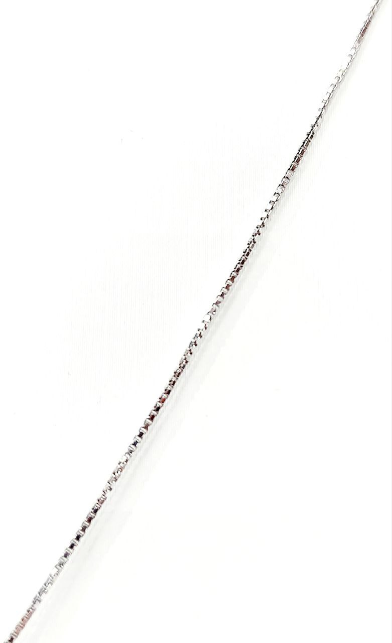 Collana con pendente punto luce con Diamante 0,50 ct in Oro Bianco 18 kt (750)