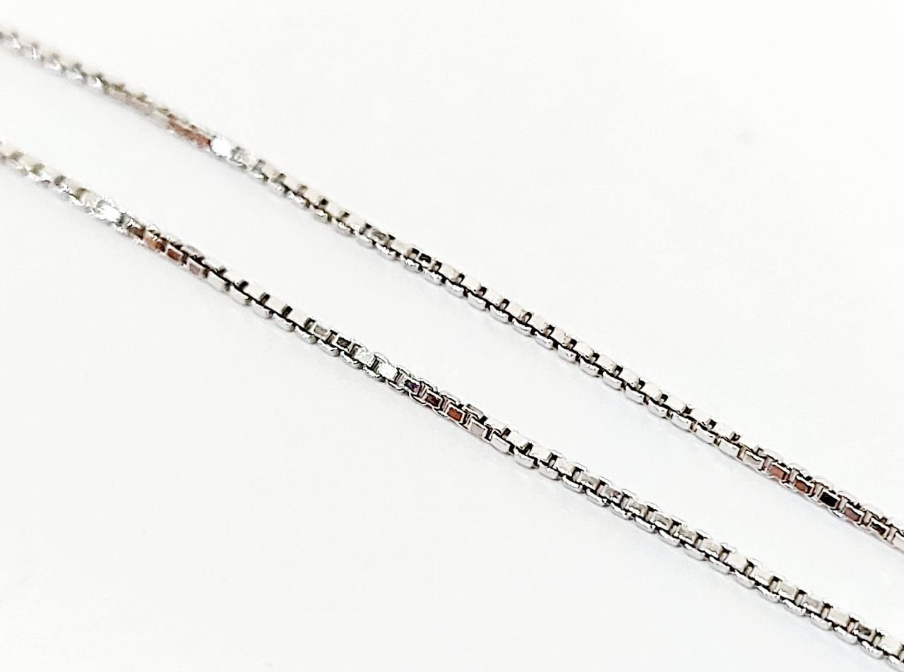 Collana con pendente punto luce con Diamante 0,70 ct in Oro Bianco 18 kt (750)