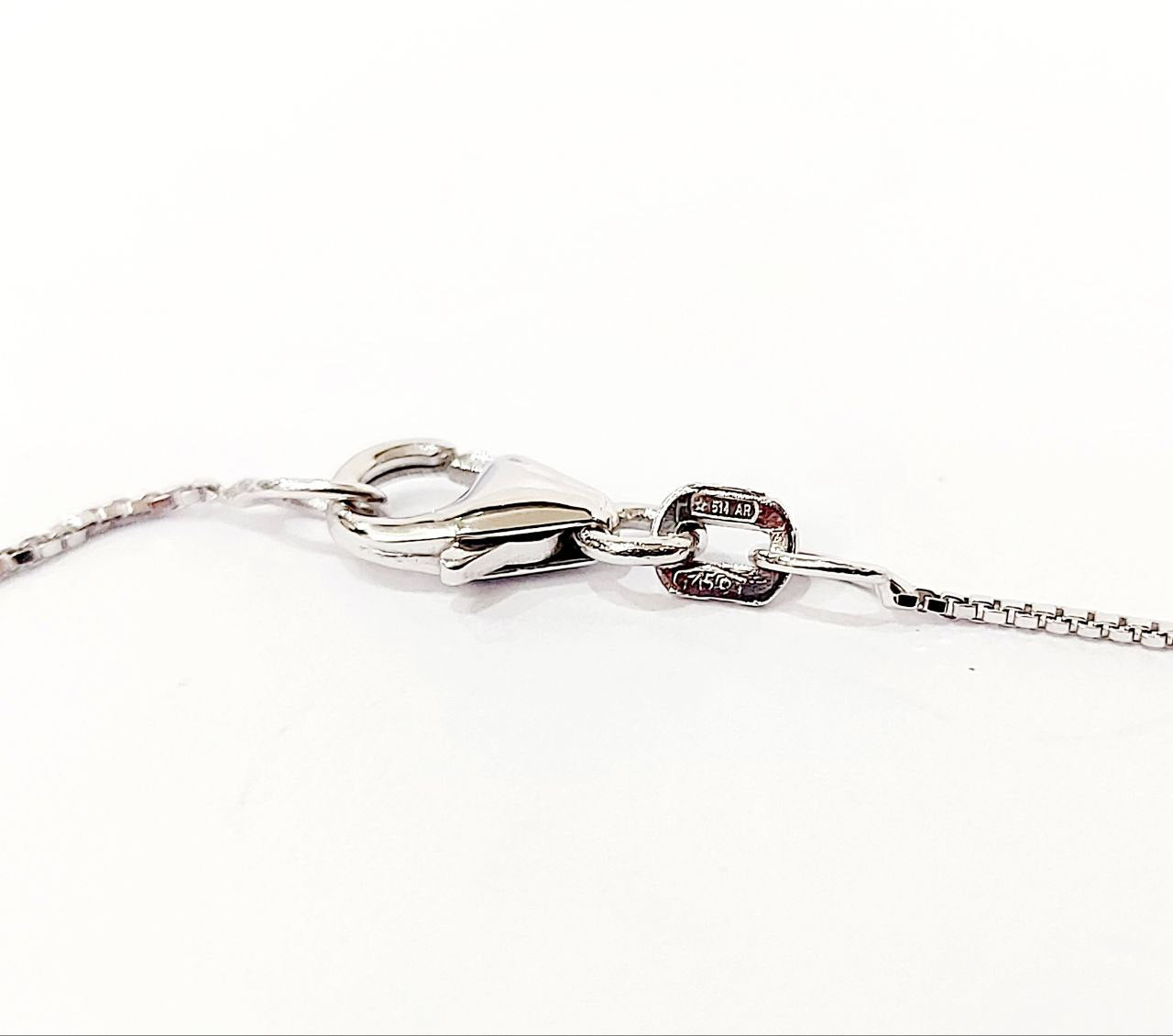 Collana con pendente punto luce con Diamante 0,70 ct in Oro Bianco 18 kt (750)