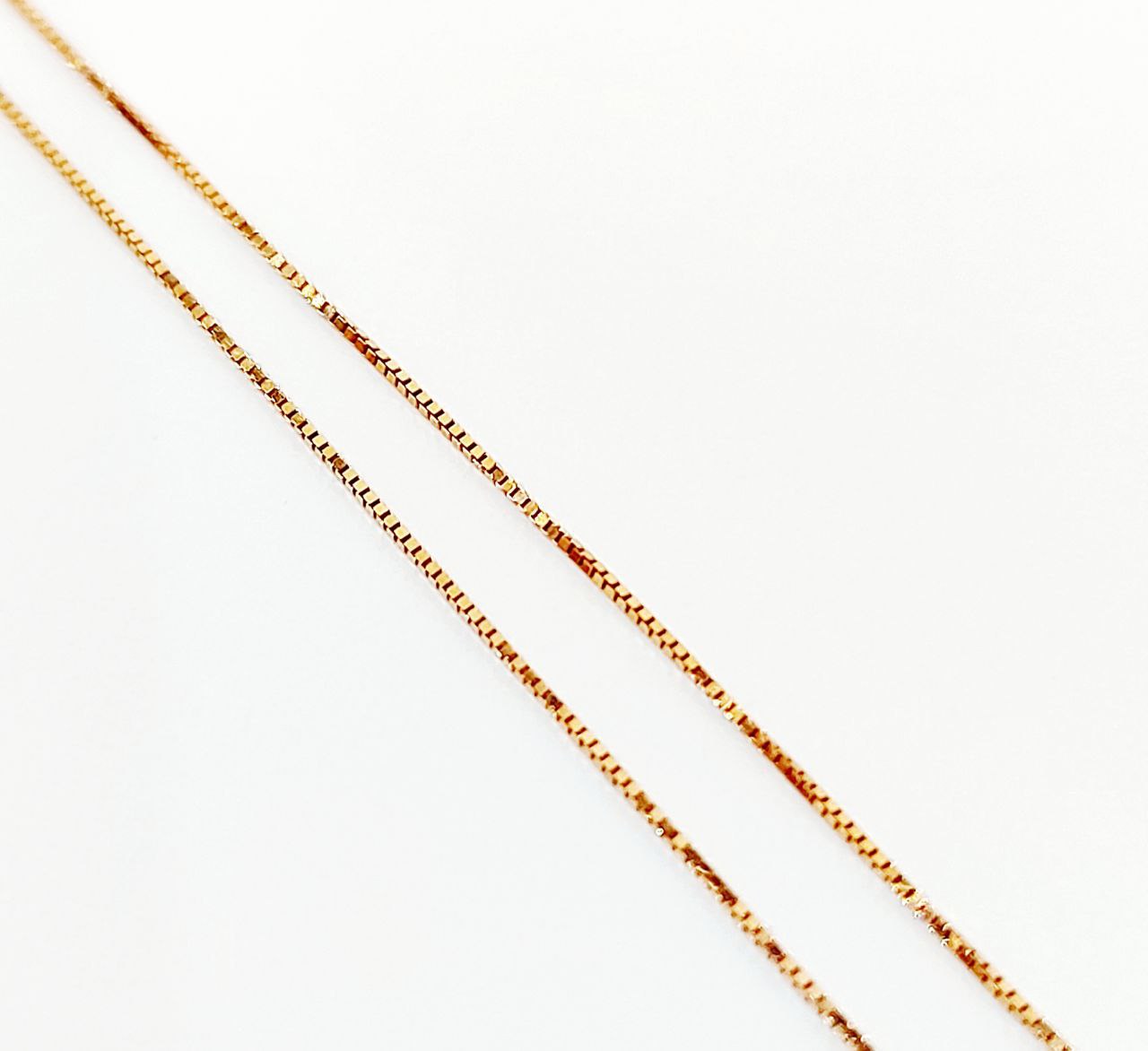 Collana con pendente punto luce in Oro Rosa con Diamante 0,07 ct 18 kt (750)