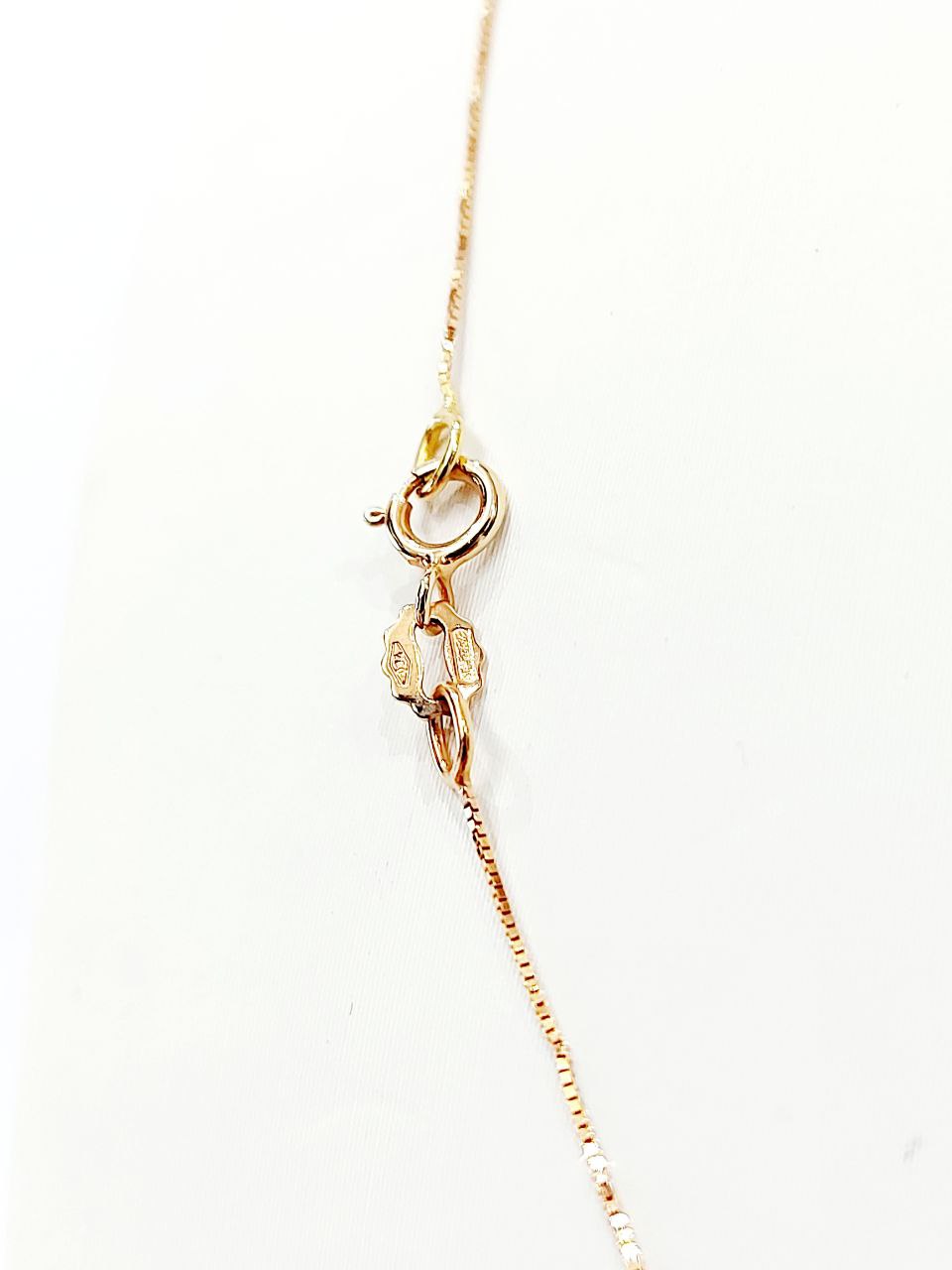 Collana con pendente punto luce in Oro Rosa con Diamante 0,15 ct 18 kt (750)