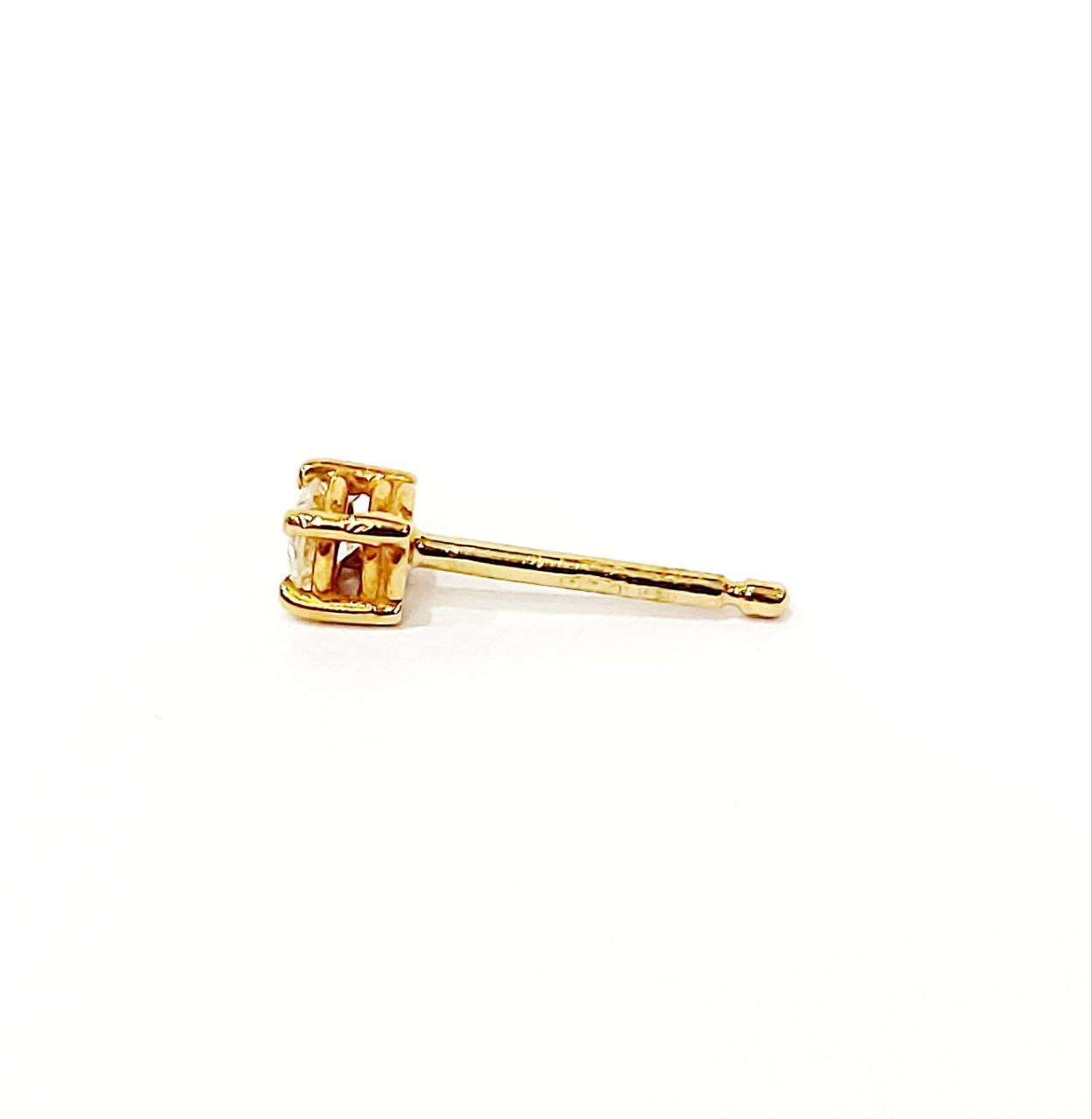 Orecchini punto luce a filo con Diamanti 0,30 ct in Oro Giallo 18 kt (750)
