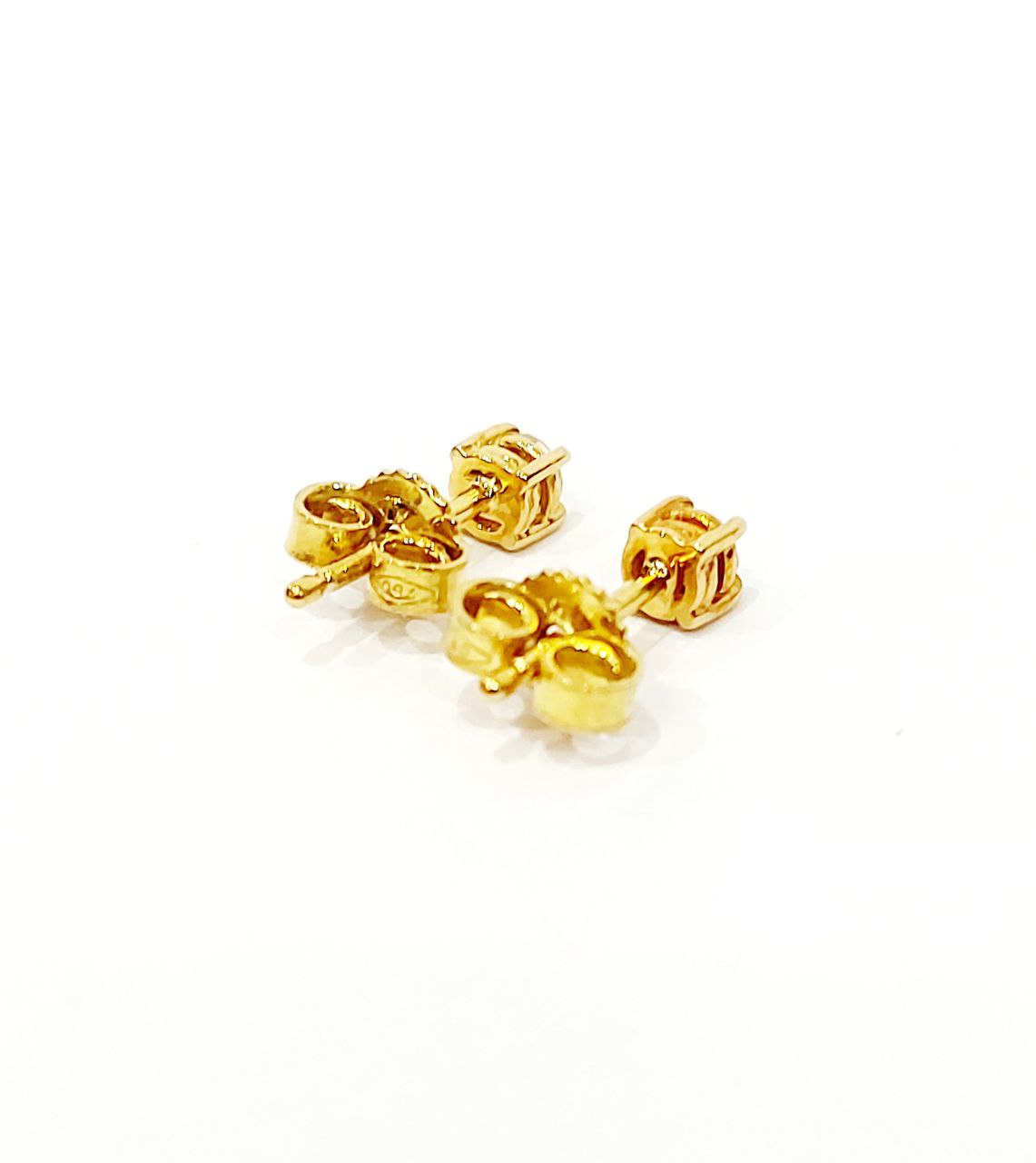 Orecchini punto luce a filo con Diamanti 0,30 ct in Oro Giallo 18 kt (750)