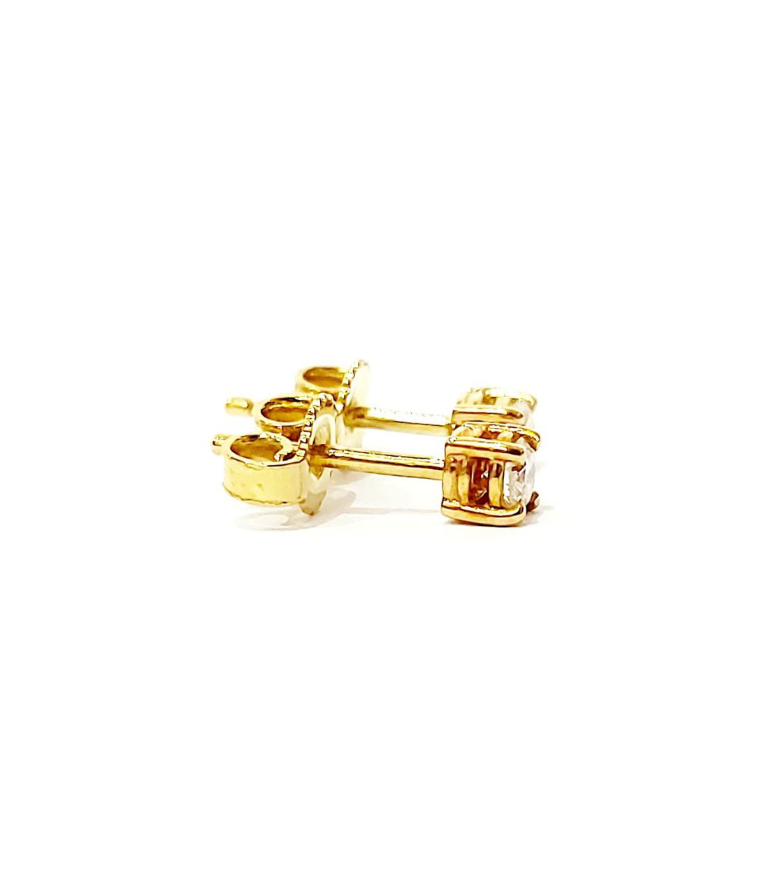 Orecchini punto luce a filo con Diamanti 0,30 ct in Oro Giallo 18 kt (750)