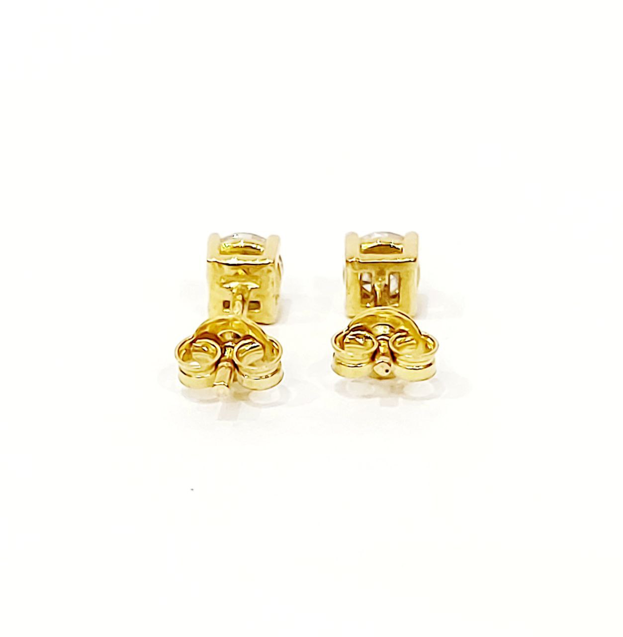 Orecchini punto luce a filo con Diamanti 0,60 ct in Oro Giallo 18 kt (750)