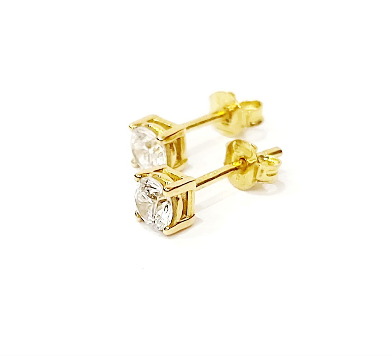 Orecchini punto luce a filo con Diamanti 0,60 ct in Oro Giallo 18 kt (750)