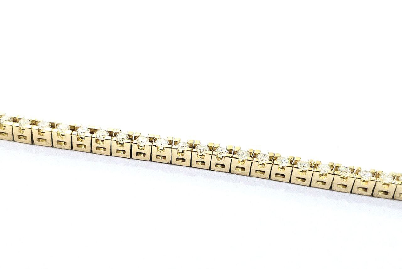 Bracciale tennis con Diamanti 1,10 ct in Oro Giallo 18 kt (750)