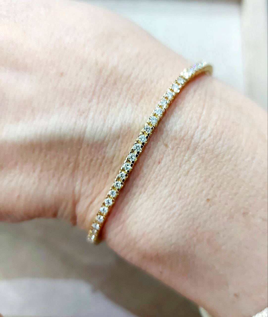 Bracciale Tennis in Oro Giallo con Diamanti 2,44 ct