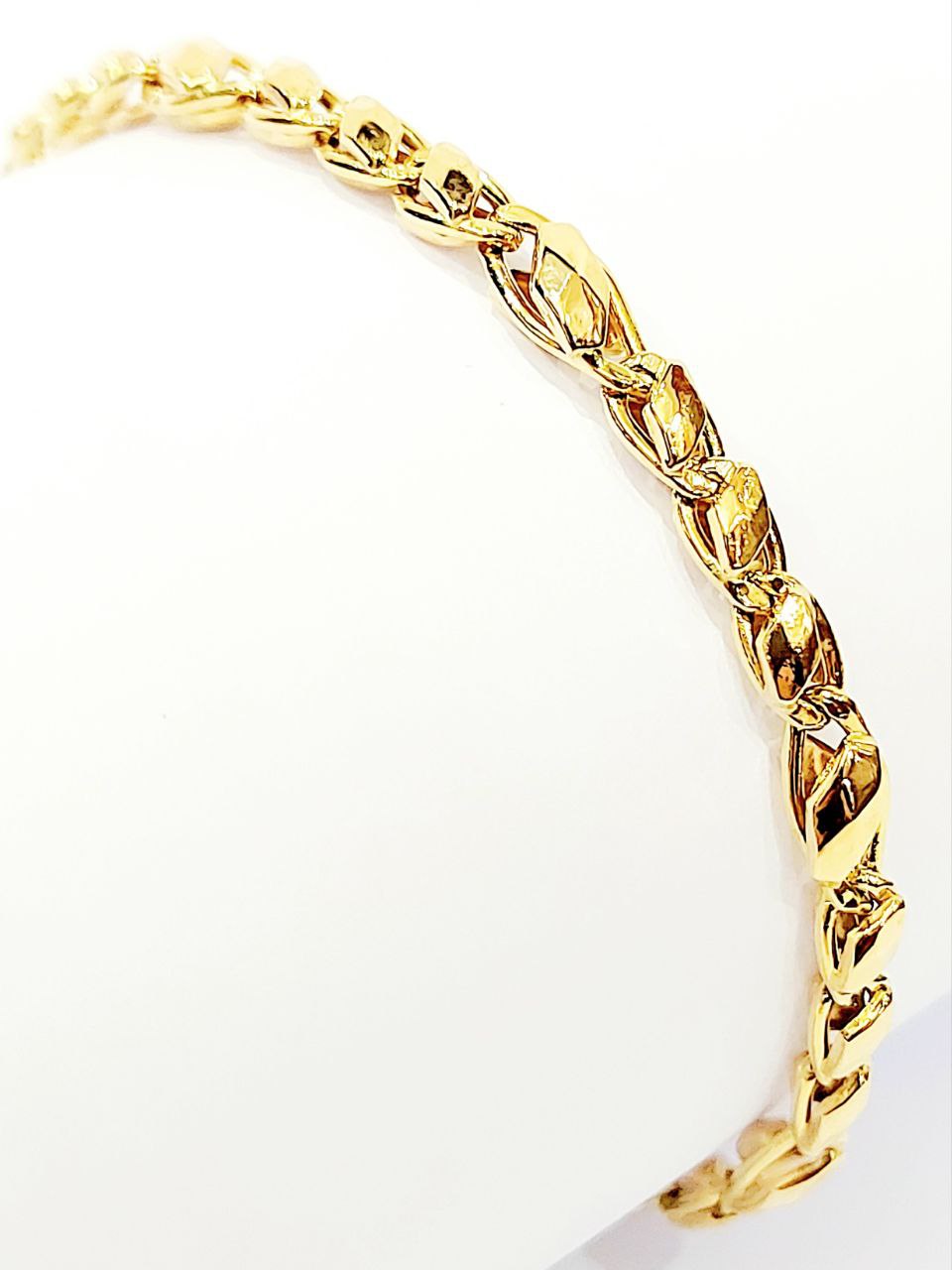 Bracciale Oro Giallo 18 kt (750) maglia piastra bombata - Oreficeria