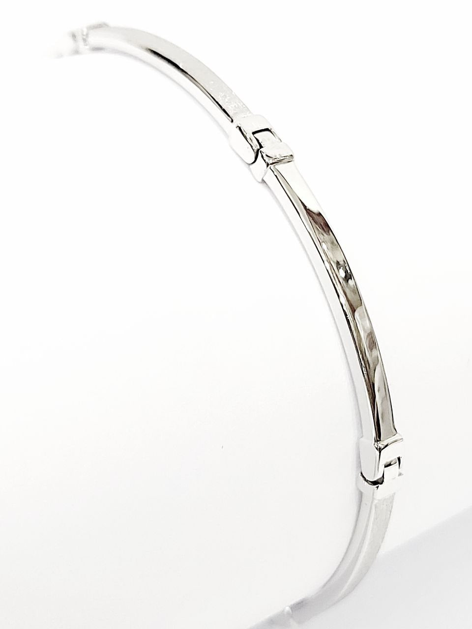 Bracciale Oro bianco 18 kt (750) piastre lavorate - Oreficeria