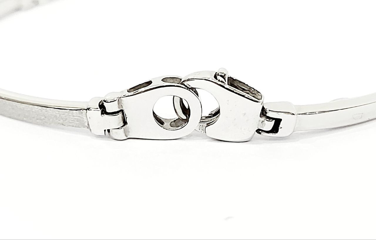 Bracciale Oro bianco 18 kt (750) piastre lavorate - Oreficeria