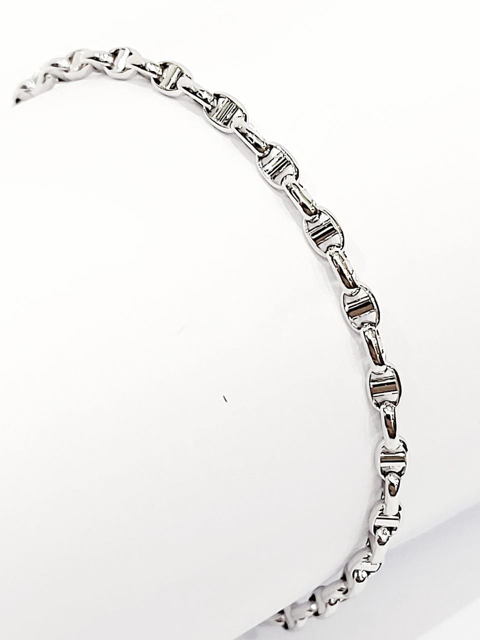 Bracciale in oro bianco 18 kt (750) catena Traversino - Oreficeria