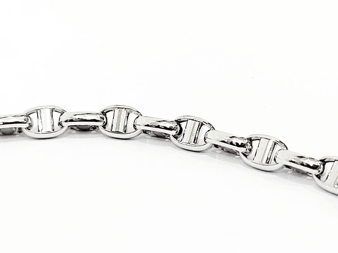 Bracciale in oro bianco 18 kt (750) catena Traversino - Oreficeria