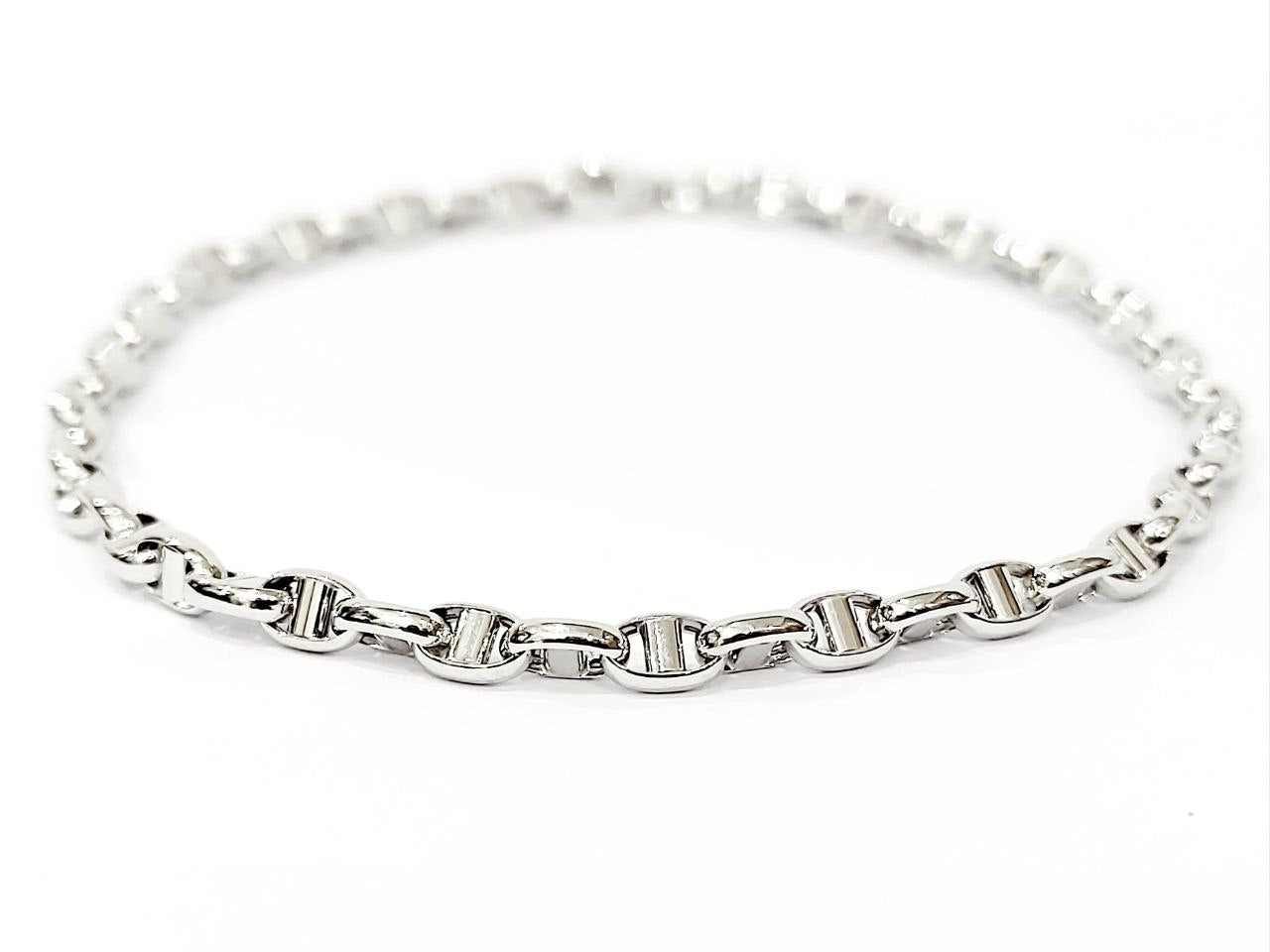 Bracciale in oro bianco 18 kt (750) catena Traversino - Oreficeria