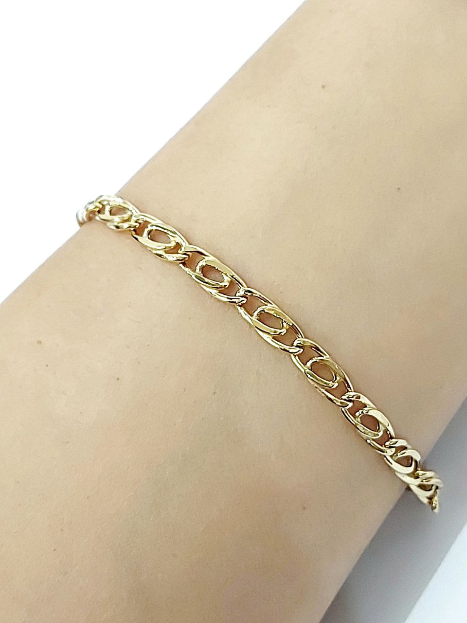 Bracciale catena piatta in oro 18 kt - Oreficeria