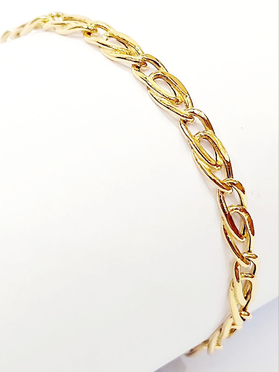 Bracciale Oro Giallo 18 kt (750) catena piatta unisex - Oreficeria