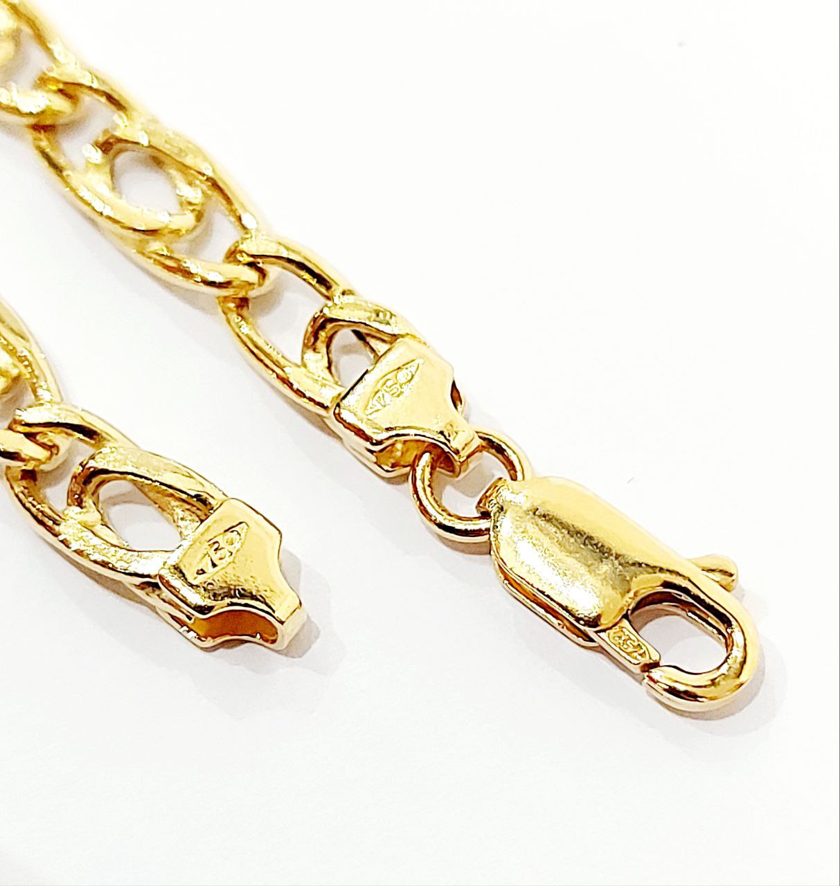 Bracciale Oro Giallo 18 kt (750) catena piatta unisex - Oreficeria