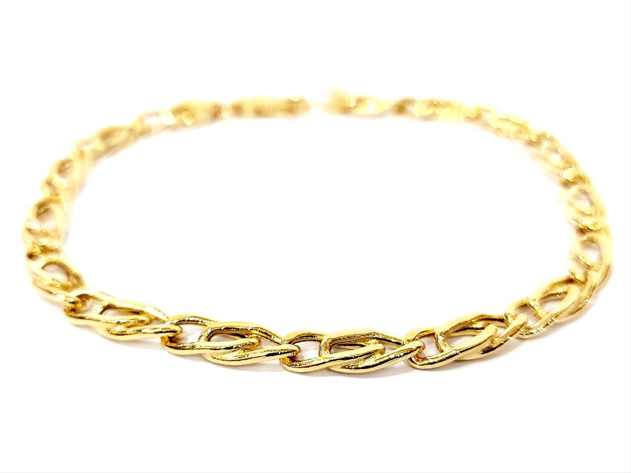 Bracciale Oro Giallo 18 kt (750) catena piatta unisex - Oreficeria