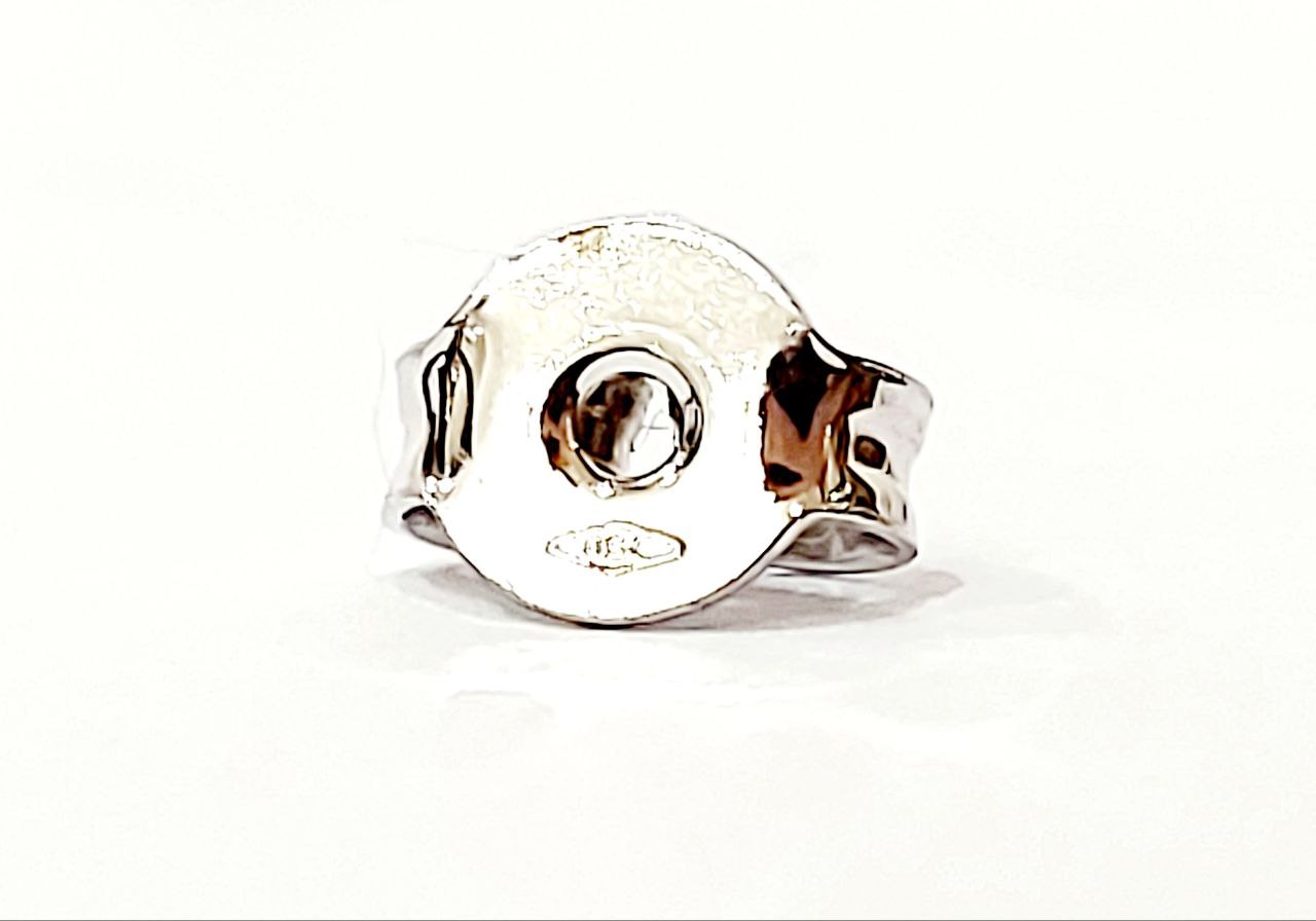 Orecchini con Zaffiri 0,55 ct e Diamanti circolari 0,17 ct in Oro Bianco 18 kt (750)