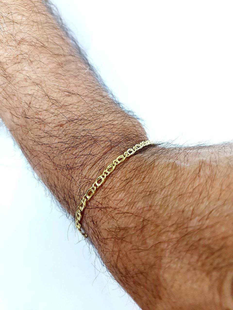 Bracciale Oro Giallo 18 kt (750) catena piatta unisex - Oreficeria