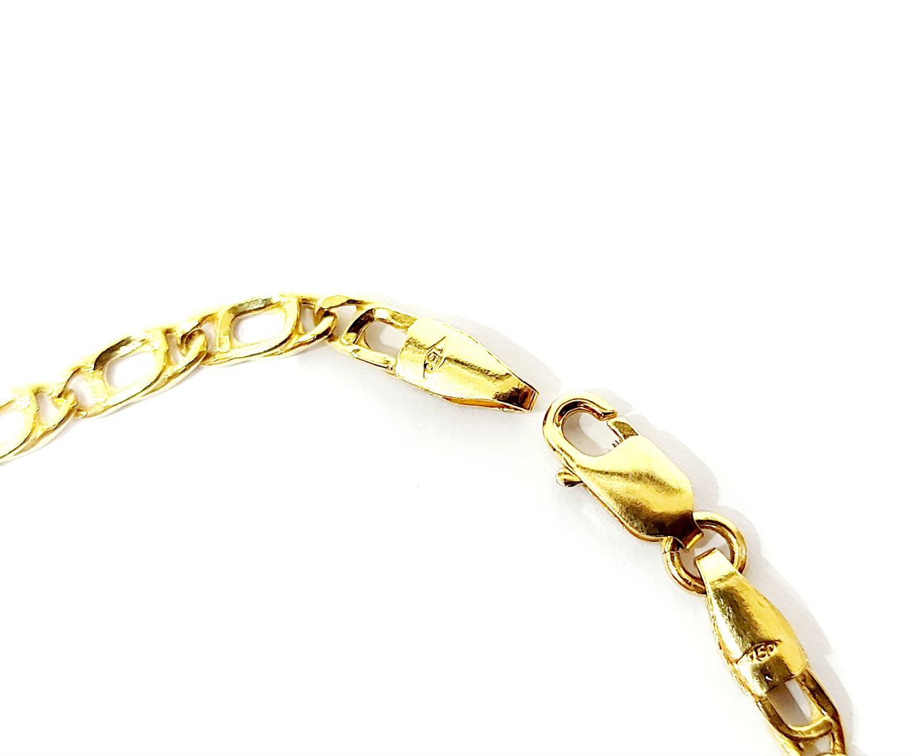 Bracciale Oro Giallo 18 kt (750) catena piatta unisex - Oreficeria